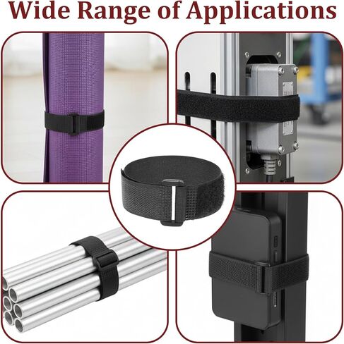 20 Pcs Reusable Fastening Cable Ties Adjustable Cable Organizers for Cords 12 Inch Nylon Cables Strap with Buckle Cables Tie Organizer Fastener Management Hook and Loop Straps for Extension Cord Ties in Saudi Arabia