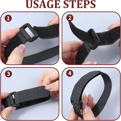 20 Pcs Reusable Fastening Cable Ties Adjustable Cable Organizers for Cords 12 Inch Nylon Cables Strap with Buckle Cables Tie Organizer Fastener Management Hook and Loop Straps for Extension Cord Ties in Saudi Arabia