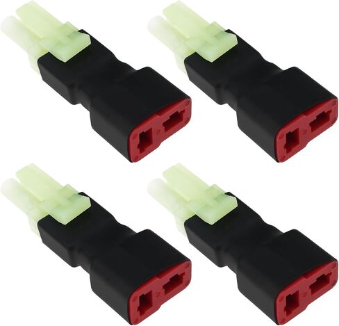 محول موصل eMagTech 4 قطع Deans T-Plug إلى Mini T متوافق مع T-Amiya لتحويل بطارية Airsoft Lipo، Deans ذكر إلى Mini-T أنثى in Saudi Arabia