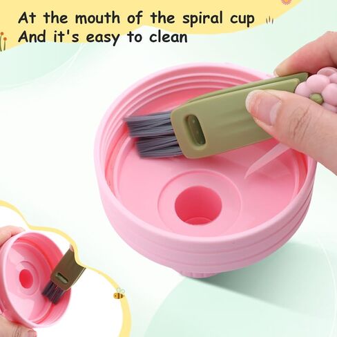 6pack Cleaner Brush Set, 3 in 1 Cup Lid Cleaning Brush and 7.6inch Straw Brush Crevice Cleaning Brush for Water Bottle Gap Lid(2style/6pcs) in Saudi Arabia