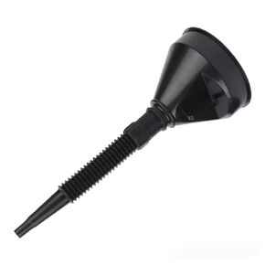 Wide Mouth Fuel Funnel with Handle - Large Plastic Automotive Funnels, Long Flexible Spout Extension, Removable Mesh Screen Filter for Water, Gasoline, Coolant, Transmission, Engine Oil