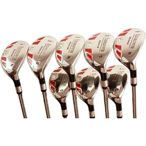 Senior Women's Golf Clubs All Ladies iDrive Hybrid Set Includes: #3, 4, 5, 6, 7, 8, 9, PW. Lady L Flex Right Handed Utility Clubs with Premium Ladies Arthritic Grip. 60+ Years Old