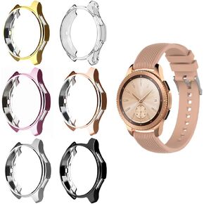 for Samsung Galaxy Watch 42mm Case Cover, Scratch-Resistant Soft Flexible TPU Plated Protective Case Protector Shell for Samsung Galaxy Watch (42mm) SM-R810/SM-R815 (6-Pack)