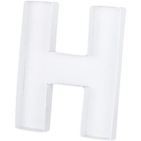 8" Small Fillable Cardboard Letter Shaped Paper Mache Cutouts(White, H)