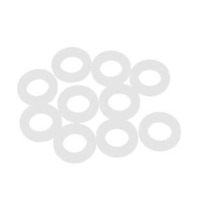 Flyshop 10 Pcs Clear White Silicone Sealing Rings O Ring Gasket 1.06" OD 0.75" ID 0.16" Width (27 x 19 x 4 mm)