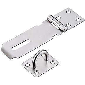 Stainless Steel Padlock Hasp, Tiberham Heavy Duty Hasp and Staple with Screws, Door Clasp Gate Lock Shed Latch Padlock Staple for Door Window Cabinet Pet Cage Crate Fitting Accessories