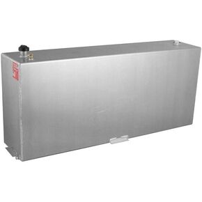 خزان وقود النقل العمودي RDS MFG INC 72118 - سعة 90 جالونًا، 60 بوصة طول × 14 بوصة عرض × 26 بوصة ارتفاع، لمسة نهائية من الألومنيوم باللون الفضي
