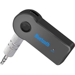 Mini Bluetooth Receiver for Google Pixel 5 - Wireless to 3.5mm Jack Hands-Free Car Kit 3.5mm Audio Jack w/LED Button Indicator for Audio Stereo System Headphone Speaker