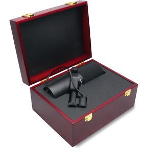Melon Audio Microphone Case For Shure SM7B | Wooden Microphone Box Protective Case For Shure | Prevent Scratches, Dents, Dust & Moisture