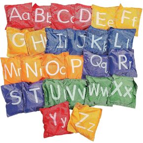 Fun Express Alphabet Bean Bags- 5" - 26 Pc - 26 Pieces - Educational and Learning Activities for Kids