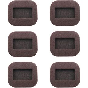 6pcs Furniture Wheel Stopper Castor Cup Rectangular Brown Felt Castor Cup Office Chair Stopper Chair Leg Covers Felt Pads
