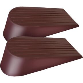 Extra Large Rubber Door Stoppers - Heavy Duty Door Stop Wedge, Jumbo Flexible Door Holder - Black 2 Pack - Non Marking Anti Slip Jammer