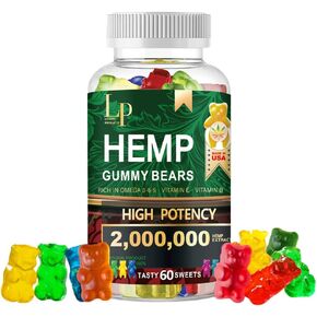 Legend - Hemp Gummies 2,000,000mg High Potency Natural Hemp Oil Infused Gummies for Restful Sleep, Calm, Inflammation – Fruity Flavors Organic Hemp Extract Gummies (60 Gummies)