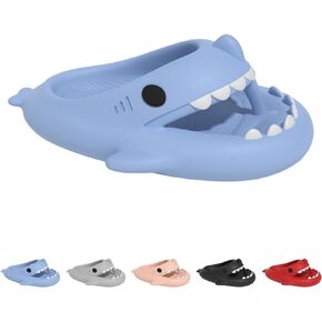 Shark Flip Flops, Cloud Shark Slides For Adult, Cartoon Non-Slipper Shark Slippers For Women And Men