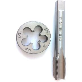 5/8-18 Tap And Die Set,UNF Right Hand Machine Tap and Round Die