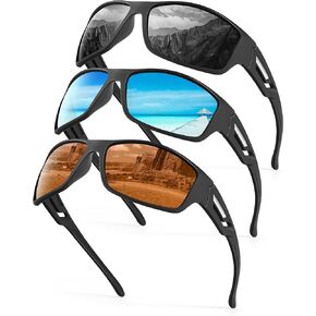 KALIYADI Sunglasses-Men Polarized Sports Sun-glasses: Mens Sunglasses Polarized UV Protection Driving Running Cycling Outdoor
