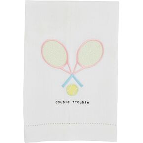 Mud Pie Double Trouble Tennis Towel; 21" x 14"