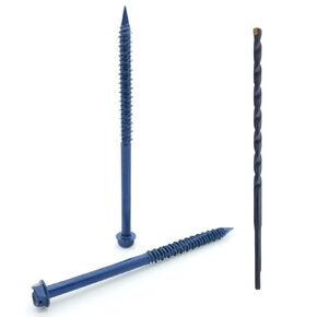 100 Qty 1/4" x 4" Hex Head Diamond Tip Concrete Screws to Anchor Masonry, Block & Brick (BCP503)