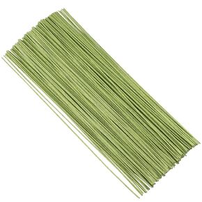 300 PCS 16 Inch Floral Wire Stems,14 Gauge Floral Wire for Wiring Fresh Flowers, Creating Floral Crowns, DIY Crafts, Artificial Flower, Green,by GENHAKON