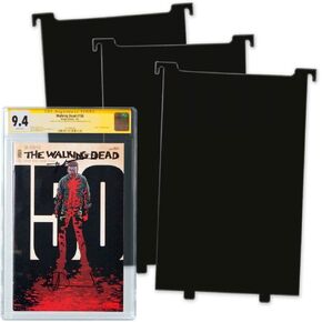 BCW Graded Comic Bin Partitions - Black, 3 Pack | Exclusive Organizer for BCW Graded Comic Book Bins only (not for Standard Bins) | Notched and Tabbed, Dividers | Smooth Plastic for Easy Labeling