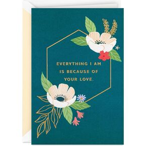 Hallmark Signature Mothers Day Card, Anniversary Card, Birthday Card (Because of Your Love)
