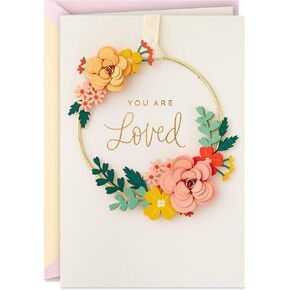 Hallmark Signature Mother's Day Card (Removable Floral Wreath) for Friendship, Birthday, Valentine's Day