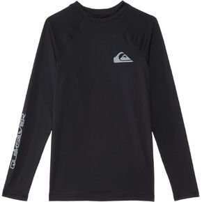 Quiksilver Boy's Everyday UPF50 Long Sleeve (Big Kids) Black LG (14 Big Kid)