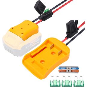 محول عجلة الطاقة لديوالت 20 فولت بطارية أداة الطاقة محولات البطارية بطارية ليثيوم عجلات الطاقة محول البطارية لديوالت مع موصل محول البطارية الصمامات استخدام DIY لألعاب RC 1 حزمة in Kuwait