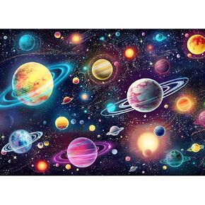 HUADADA Jigsaw Puzzles for Adults 1000 Piece Jigsaw Puzzles for Adults Challenging Game with Letters on Back （Mysterious Universe）