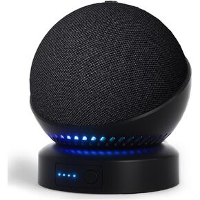 Liboer Battery Base for Echo Dot 5th Generation Make Echo Dot 5 Portable Echo Dot 5th and Home Mini Stand Accessories, Not Including The Speaker (White)