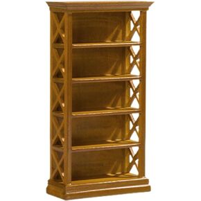 LOGOFUN Miniature Dollhouse Bookshelf 1：12 Scale Wooden Carbinet Bookcase Mini Wood Storage Shelves Model for Dollhouse Furniture Accessories