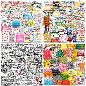 350Pcs Inspirational Stickers Vision Board Supplies, Motivational Stickers for Teens, Students, Teachers, Employees, Vinyl Waterproof Durable Sticker for Journaling Scrapbooking Water Bottles