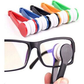 Sun Glasses Eyeglass Microfiber Mini Eyeglasses Cleaner Spectacles Cleaner Soft Brush Cleaning Tool 5 Pieces (Random Color)