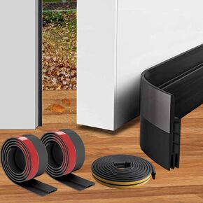 2 Pack Door Draft Stopper for Interior & Exterior Doors 1 Pack Weather Stripping Door SealHeat Insulation Strip Keeping Draft Noise Dust (Browm)