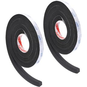 PATIKIL 3/4"W x 5/8"T x 6.6Ft Insulation Foam Tape, Self-Adhesive EVA Weather Stripping for Wrap Pipe Door Window Insulation Soundproof Anti Vibration Collision, Black