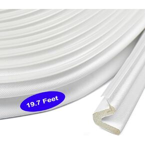 SameTech Door Weather Stripping Soundproof Door Seal Strip V Shaped Foam Kerf - Weatherstripping Seal Strip for Exterior Doors Windows - Card Slot Installation Seals Large Gap (26 Feet, Black)