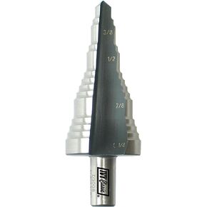 IVY Classic 09008 5-Hole Electrician's Step Drill Bit, 1/4" - 1-1/8", 1/Card