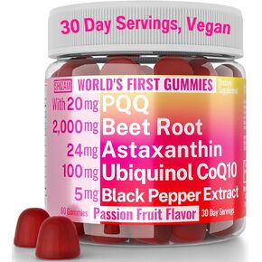 Ubiquinol CoQ10 PQQ Astaxanthin Beets Gummies, Super Mitochondrial ATP Supplements Soft Chews Liquid Pills Powder Alt, Beet-Root CQ-10 CO-Q10 Q CO-10 CQ10 C0Q10 Bioperine 20mg 40mg 100mg 200mg 400mg