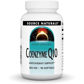 Source Natural Coenzyme Q10, Antioxidant Support*, For Heart, Brain, Immunity, & Liver Support, 200 mg - 90 Softgels