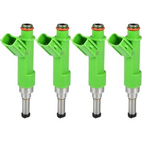 Partuto Fuel Injector 23250-0V010 - Car Inner 12 Holes Engnie Fuel Injectors - for Toyota Camry 2.5L 2009-2017 Metal Green - 4 Pcs
