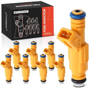 A-Premium Fuel Injectors Compatible with Ford F250 F350 E350 Super Duty 1999, E-350 Econoline (Club Wagon), Econoline Super Duty, 6.8L, Gas, Set of 10, Replace# F6VZ9F593AA