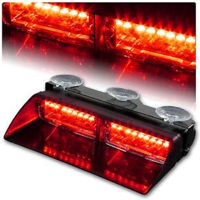 XTAUTO Car 16-led 18 Flashing Mode Emergency Vehicle Dash Warning Strobe Flash Light Red Blue