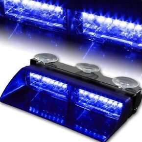 XTAUTO Car 16-led 18 وضع وامض للمركبات في حالات الطوارئ تحذير ستروب ضوء فلاش أحمر أزرق