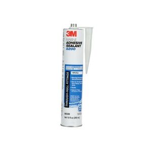 3M Marine Adhesive Sealant 5200 White, PN06500, 1/10 Gallon Cartridge, (Case of 12)