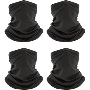 ONEINHE 4 Pack Face Coverings Bandana Face Mask Balaclava Snoods Cooling Neck Gaiter Scarf Headwear for Men Women Cycling