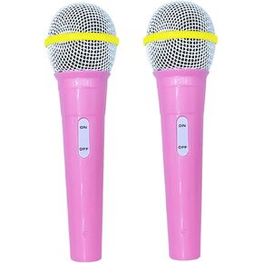 2pcs Microphone Model Kid Cosplay Play Microphone Kids Microphone Prop Fake Microphones Simulation Microphone Party Favors Photo Prop Microphone Toy Microphone Kids