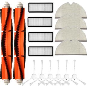 Brush Filter Mop Cloth Replacement Parts for Dreame D9 Series L10 L10 pro Vacuum Accessories (16 Pack)