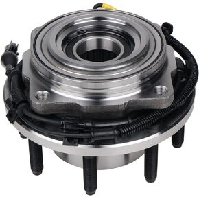 KUSATEC 515081 محمل العجلات الأمامية ومجموعة المحور متوافقة مع Ford F-250 F-350 Super Duty 4WD 2005 2006 2007 2008 2009 2010، 8 براغي العروة مع ABS