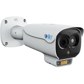 GW Security 5MP Bi-Spectrum Temperature Measurement Two-Way Audio IP PoE Thermal Security Camera w/Smoker, Flame, Fire Point, Human and Vehicle Smart Detection and 10 AI Functions (GW68-5617TMIC)