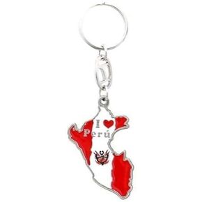 flagsandsouvenirs Keychain PERU MAP